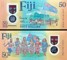*50 dolárov Fiji 2020 P121, pamätná k nezávislosti UNC - Kliknutím na obrázok zatvorte -